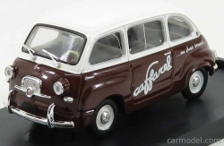 Brumm Fiat 600 Multipla Veicolo Commerciale Caffarel 1956 1:43 Bílá Hnědá