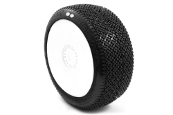 KAMIKAZE V2 BUGGY S1 (SUPER SOFT) lepené pneumatiky, biele disky, 2 ks.