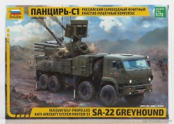 Zvezda Truck Pantir Sa-22 Greyhound Truck Military 4-assi 2012 1:72 /