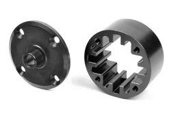 Telo stredového diferenciálu - 35 mm - hliník / oceľ - čierne - 1 ks