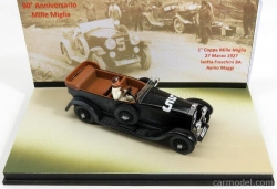 Rio-models Isotta fraschini Torpedo 8a Cabriolet N 5 Mille Miglia 1927 Maggi - Maserati - s obrázkom - 90. výročie Mille Miglia 1:43 Black