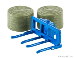 Britains Accessories Fleming Double Bale Lifter - Balla Di Fieno 1:32 Blue