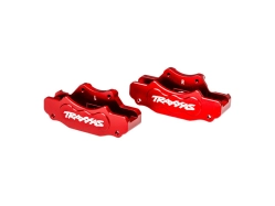 Predný brzdový strmeň Traxxas hliníkový červený (pár)