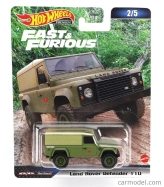 Mattel hot wheels Land rover Defender 110 1999 - Fast & Furious 1:64 Vojenská zelená