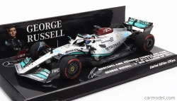 Minichamps Mercedes gp F1 W13e Team Mercedes-amg Petronas F1 N 63 (prvé víťazstvo v F1) Víťaz Brazilian Gp 2022 George Russell 1:43 Silver Green