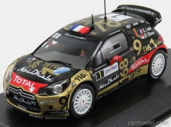 Ixo-models Citroen Citroen Ds3 Abu Dhabi Wrc N 1 Rally Francúzsko 2013 S.loeb - D.elena 1:43 Matná čierna zlatá červená