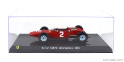 Edicola Ferrari F1 158 N 2 Majster sveta sezóna 1964 John Surtees - Con Vetrina - s vitrínou 1:24 červená