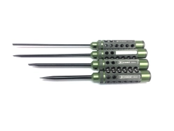 Skrutkovače - ploché - ALU verzia SET: 3,0 4,0 5,0 & & 5,8 mm, 4 ks (typ HSS)