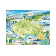 Larsen Vzdělávací puzzle Česká republika Památky 78 dílků
