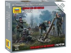 Zvezda German 120 mm Mortar w/Crew (Snap kit) (1:72)