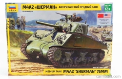 Zvezda Tank M4a2 Sherman Tank 75mm 1942 - 1955 1:35 Military