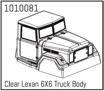 HBP240170 - (1010081) Clear Lexan 6X6 Truck Body