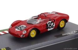 Edicola Ferrari 206sp Dino Spider Team Scuderia Ferrari Sefac N 482 Winner Cesana Sestriere 1965 Ludovico Scarfiotti 1:43 Červená