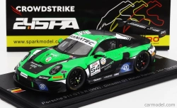 Spark-model Porsche 911 992 Gt3 R Team Huber Racing N 54 24h Spa 2023 A.guven - S.muller - C.engelhart 1:43 Green Black