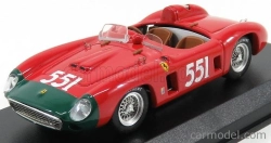 Umelecký model Ferrari 860 Monza Spider Ch.0628 N 551 2nd Mille Miglia 1956 Collins - Klementaski 1:43 Red