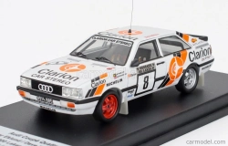 Trofeu Audi Quattro Coupe N 8 Rally 1000 Lakes 1987 Per Eklund - Dave Whittock 1:43 Biela modrá oranžová