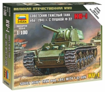 Zvezda Snap Kit - KV-1 s kanónem F-32 (1:100)