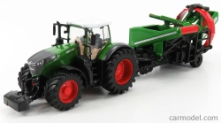 Bburago Fendt Vario 1050 Tractor With Cultivator Trailer 2016 1:50 Zelená Šedá Červená