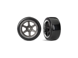 Kolesá Traxxas 1.9", grafitovo šedý disk, predné mäkké pneumatiky (2)