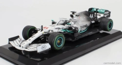Edicola Mercedes gp F1  W10 Eq Power+ Team Amg Petronas Motorsport World Champion N 44 German Gp 2019 Lewis Hamilton - Damage Blister Box 1:24 Bílá Stříbrná Černá