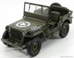 Welly Jeep Willys 1/4 Mb Usa Army Open 1942 1:18 Vojenská zelená