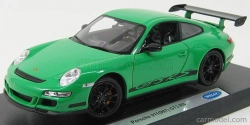 Welly Porsche 911 997 Gt3rs 2010 1:18 zelená čierna