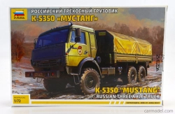 Zvezda Truck K-5350 Mustang Telonato Military 3-assi 1989 1:72 /