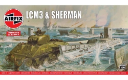 Airfix LCM3 & Sherman Tank (1:76) (Vintage)