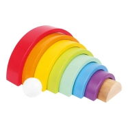 Malé nožičky Drevené hračky Motor Rainbow