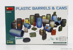 Miniart Accessories Plastic Barrels & Cans 1:48 /
