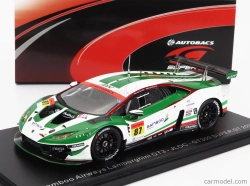 Spark-model Lamborghini Aventador Gt3 Team Jloc N 87 Gt300 Super Gt 2022 K.mtsuura - N.sakaguchi 1:43 Bielo-zelená