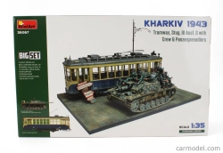 Miniart Tank Diorama Military Tramway Stug. Iii Ausf. G With Crew And Panzergrenadiers 1943 1:35 /
