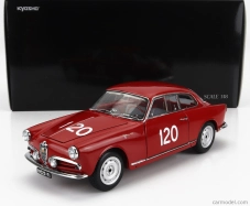 Kyosho Alfa romeo Giulietta Sv Sprint Veloce N 120 Mille Miglia 1956 G.becucci - P.cazzato 1:18 červená
