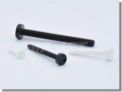 1316W Polyamidový šroub M4x40 bílý s uzavřenou přímou drážkou, 4ks