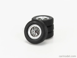 Kk-scale Accessories 4x Spokerims And Tires Set For Ferrari 1950 1:18 Red
