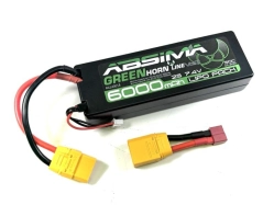 LiPo akumulátor Absima Greenhorn 7,4V / 6000mAh 50C konektor XT90/T-Dean