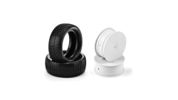 HUDY Pneumatiky a disk predné 4WD 1:10 off-road Dirt medium (2 ks), biela