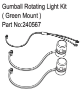 HBP240567 - Gumball Rotating Light Kit ( Green Mount )