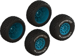 Arrma kolo s pneu dBoots Fortress, disk modrý (4): Grom