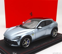 Bbr-models Ferrari Purosangue Suv 2022 - Con Vetrina - S vitrínou 1:18 Grigio Alloy - Blue Grey Met
