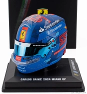Looksmart Bell helmet Casco Helmet F1 Carlos Sainz Team Ferrari Hp N 55 Miami Gp 2024 1:5 Modrá Červená