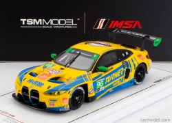 Truescale BMW radu 4 M4 Gt3 3.0l Twin Turbo Team Turner Motorsport N 96 Imsa 24h Daytona 2024 Michael Dinan - Robby Foley - Patrick Gallagher - Jens Klingmann 1:43 žltá modrá