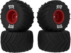 Arrma kolo s pneu dBoots Chevron MT, disk červený (4): GROM