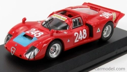 Najlepší model Alfa romeo 33.2 N 248 Targa Florio 1969 Pinto - Alberti 1:43 Red