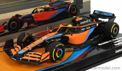 Minichamps Mclaren F1  Mcl36 Team Mclaren N 4 Bahrain Gp 2022 Lando Norris 1:43 Oranžová Světle Modrá