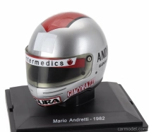 Edicola Helma F1 Casco Helma Mario Andretti 126 C2 Team Ferrari Sezóna 1982 1:5 Strieborná červená
