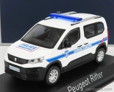 Norev Peugeot Rifter Police Municipale 2019 1:43 bielo modrá
