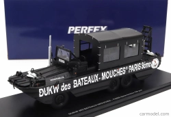 Perfex GMC Dukw Cckw 353 Truck Boat Bateaux Mouches Paris Anfibio Gommato 3-assi 1965 1:43 Black