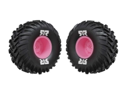 Arrma koleso s pneumatikou dBoots Cut Chevron MT, ružový disk (2)