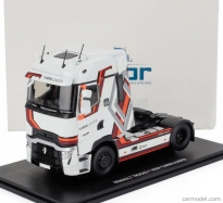 Eligor Renault T-line High Turbo Leader Tractor Truck 2-assi 2021 1:43 Bílá Hnědá Oranžová Šedá